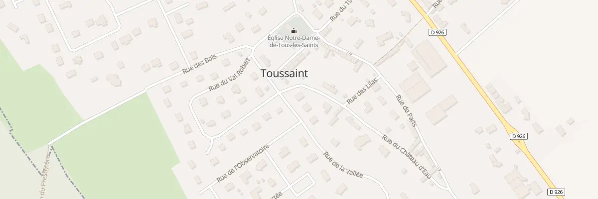 Plan du 1 Rue de la Vallee à Toussaint