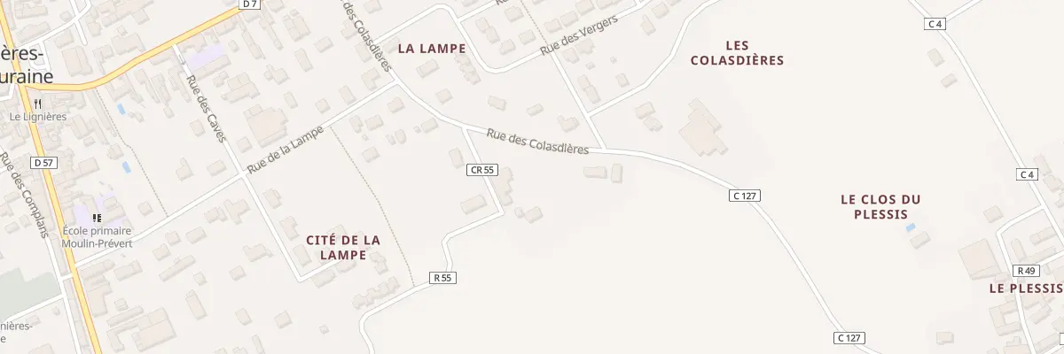 Plan du 20 Rue des Colasdières à Lignières-de-Touraine