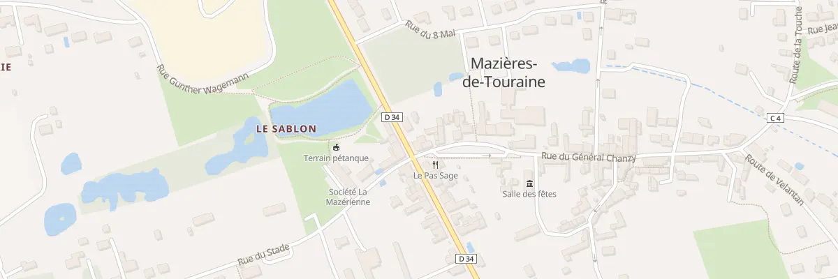 Plan du 1 Pl Gambetta à Mazières-de-Touraine