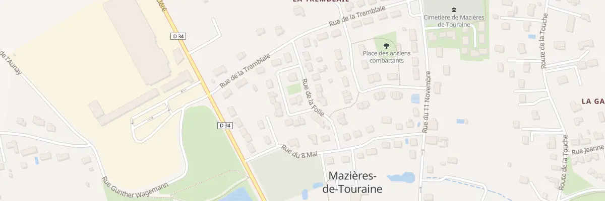 Plan du 2 Rue des Coquelicots à Mazières-de-Touraine