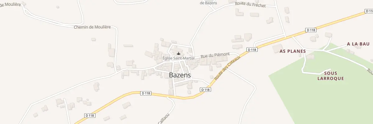 Plan du 7 Rue des Tisserands à Bazens