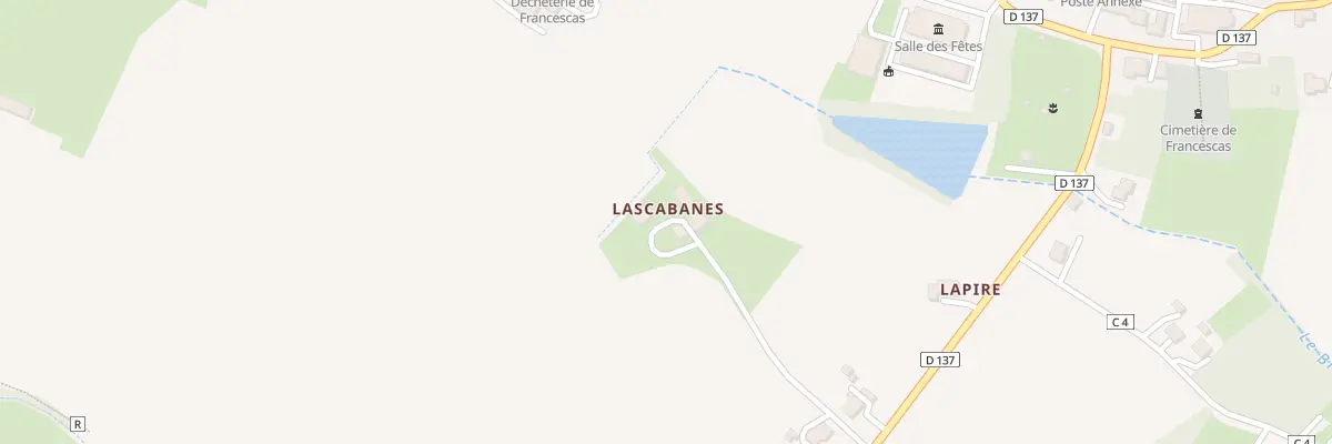 Plan du 374 Rte de Condom à Francescas