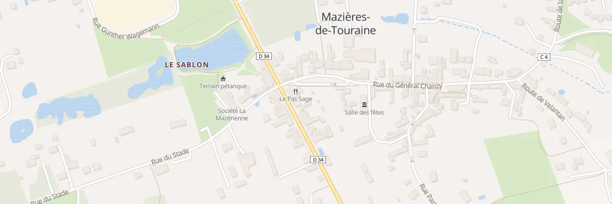 Plan du 13 Rue Paul Louis Courier à Mazières-de-Touraine