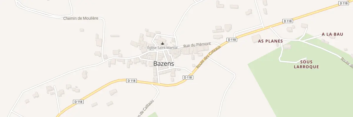 Plan du 5013 Le Bourg à Bazens
