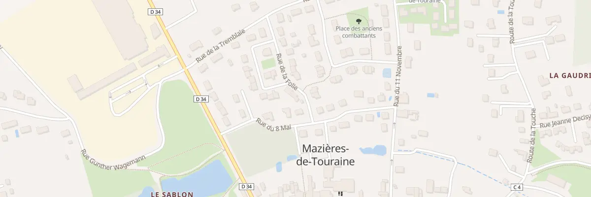 Plan du 1B Rue de la Folie à Mazières-de-Touraine