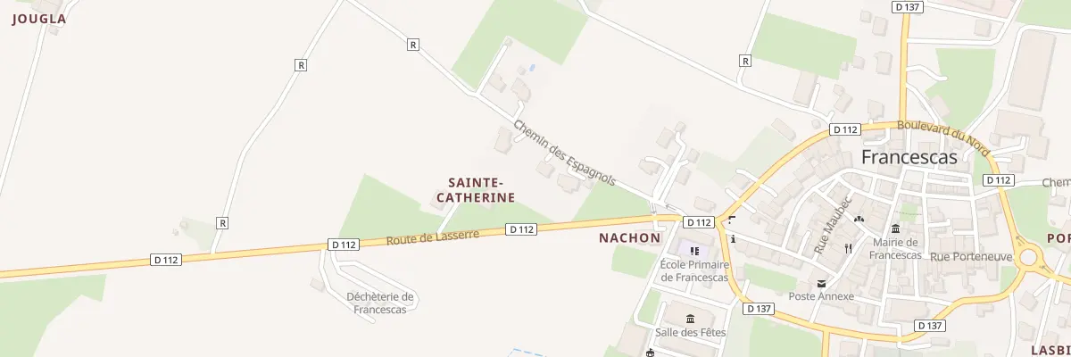Plan du 5600 Sainte-Catherine à Francescas