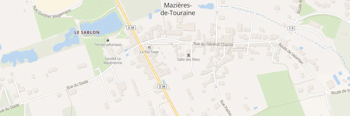 Plan du 8 Pl Gambetta à Mazières-de-Touraine
