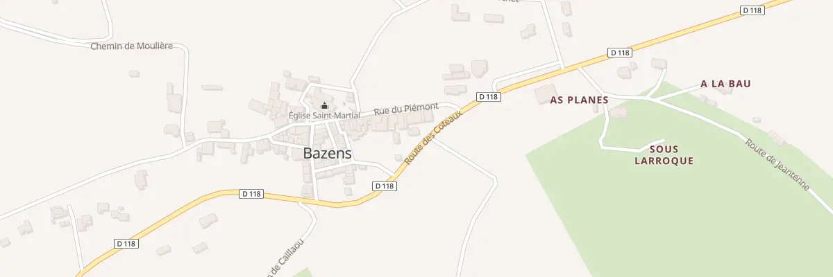 Plan du 5007 Le Bourg à Bazens