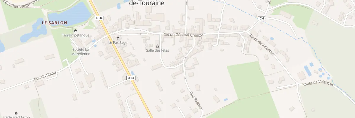 Plan du 8 Rue Pasteur à Mazières-de-Touraine