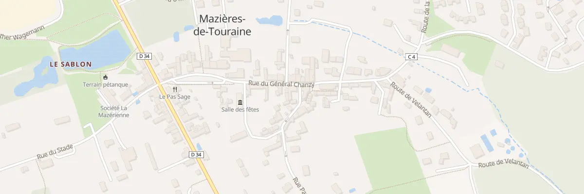 Plan du 2 Rue Pasteur à Mazières-de-Touraine