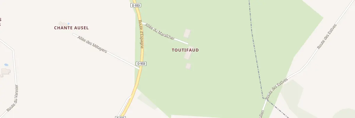 Plan du 15 Toutifaud à Fonroque