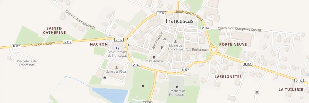 Plan du 3 Pl du Centre à Francescas