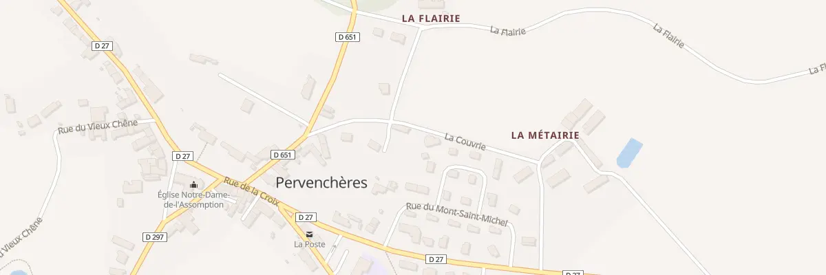 Plan du 26 La Métairie à Pervenchères