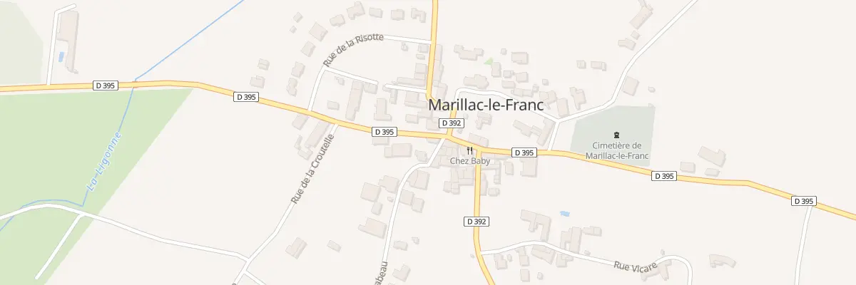 Plan de la Rue Croix Mirabeau à Marillac-le-Franc