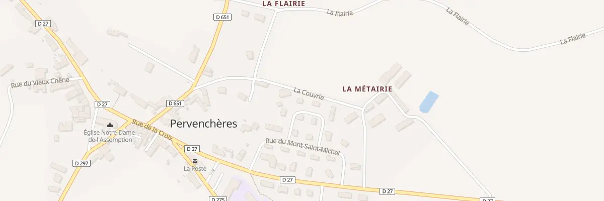 Plan du 12 Rue du Mont Saint Michel à Pervenchères