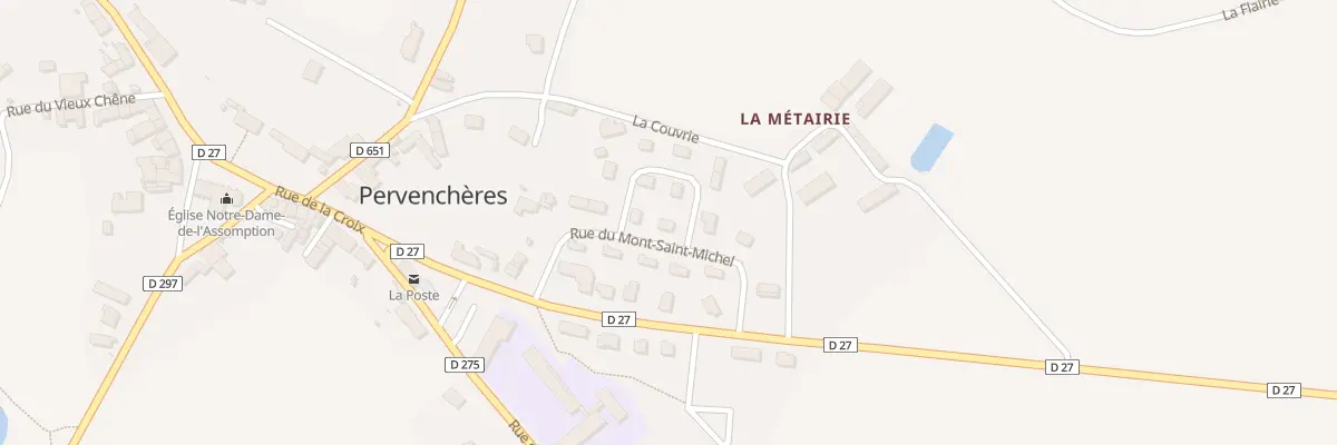 Plan du 11 Rue du Mont Saint Michel à Pervenchères
