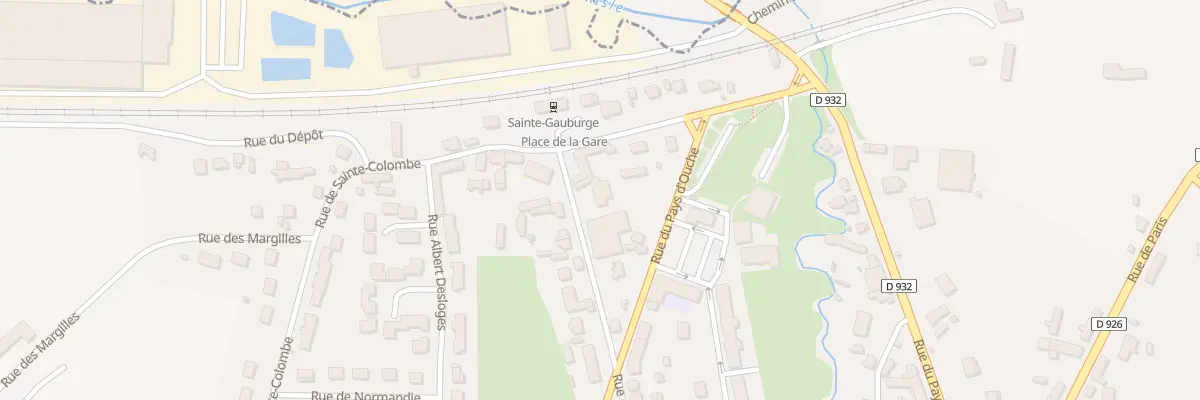 Plan du 26 Rue de la Gare à Sainte-Gauburge-Sainte-Colombe