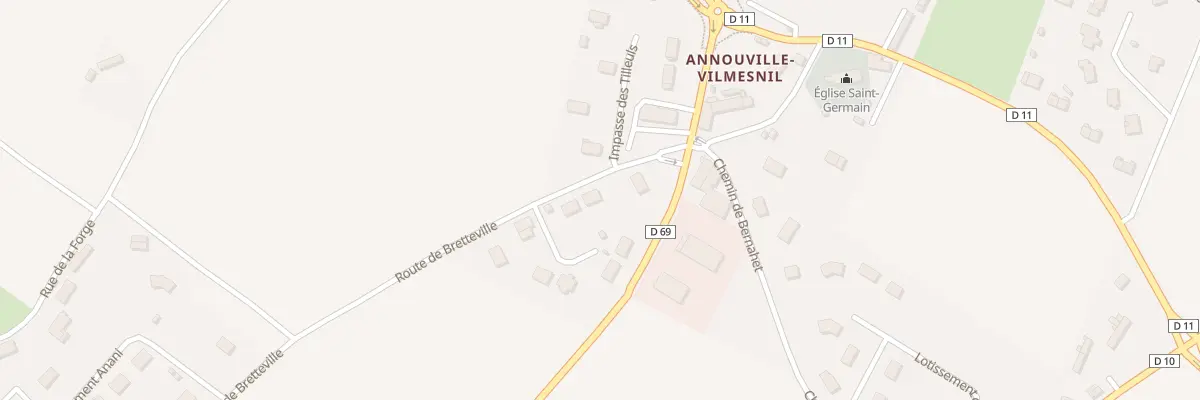 Plan du 11 Rte de Bretteville à Annouville-Vilmesnil