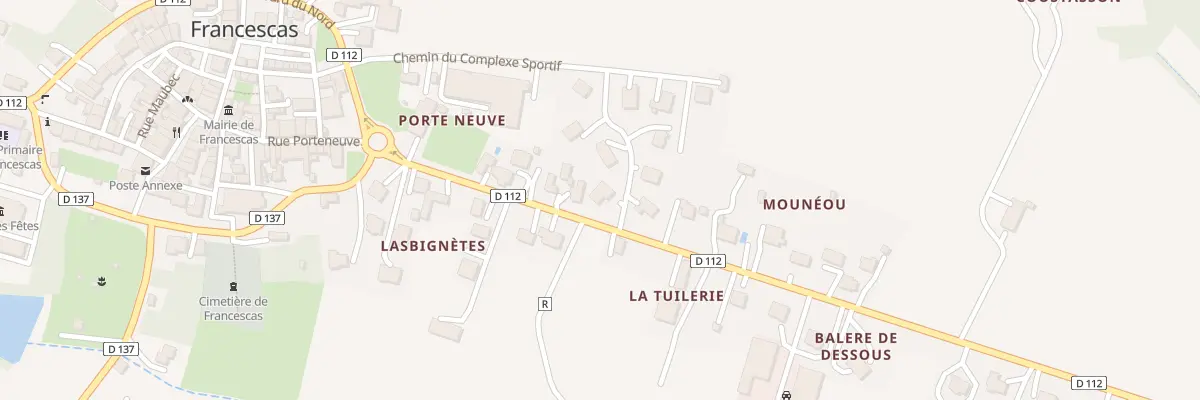 Plan du 2 Lot Porteneuve à Francescas