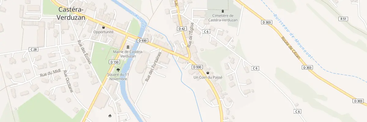 Plan du 1 Av des Thermes à Castéra-Verduzan