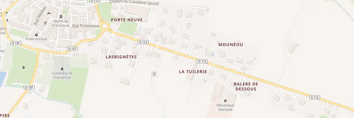 Plan du 208 Rte de Ligardes à Francescas