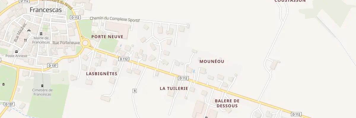 Plan du 5207 Mouneou à Francescas
