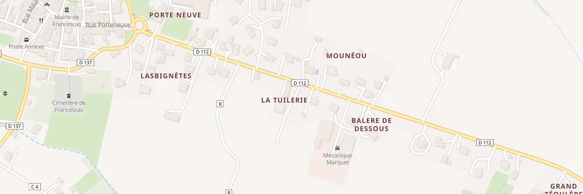Plan du 294 Rte de Ligardes à Francescas