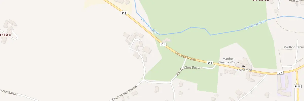 Plan du 184 Che des Moradies à Marthon