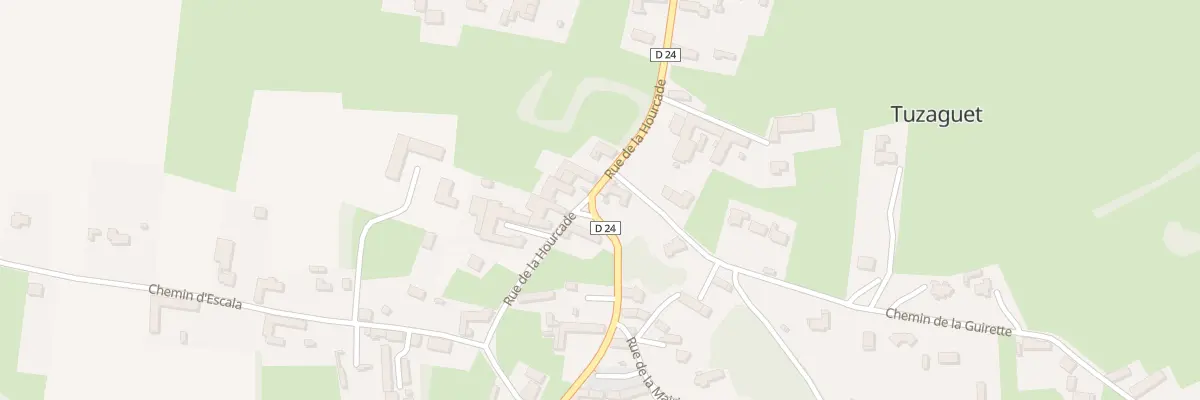 Plan du 24 Rue de la Hourcade à Tuzaguet