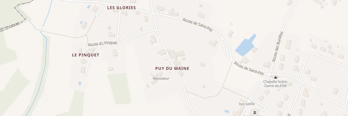 Plan du 6 Rte du Puy du Maine à Douchapt