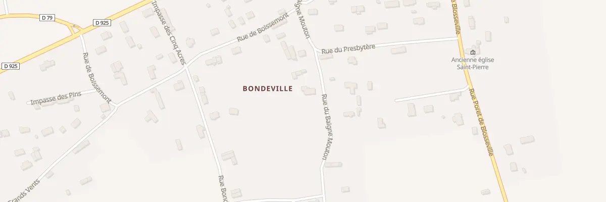 Plan du 15 Rue du Baigne Mouton à Sainte-Hélène-Bondeville