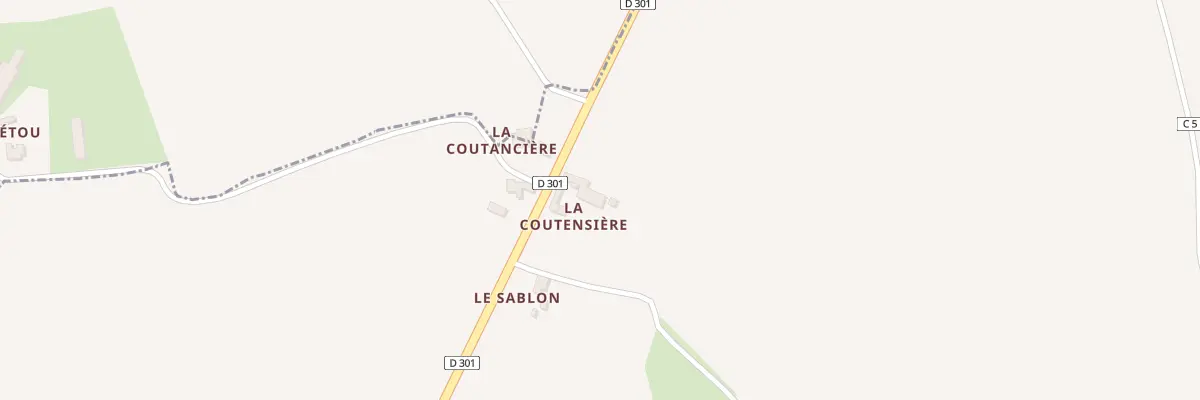 Plan du 2 La Coutensiere à Rouperroux-le-Coquet
