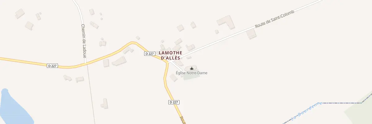 Plan du 10 Rte de Saint Colomb à Lavergne