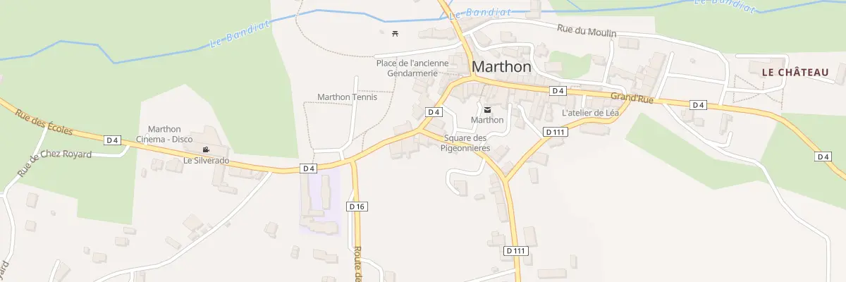 Plan du 8 Rue des Bégauds à Marthon
