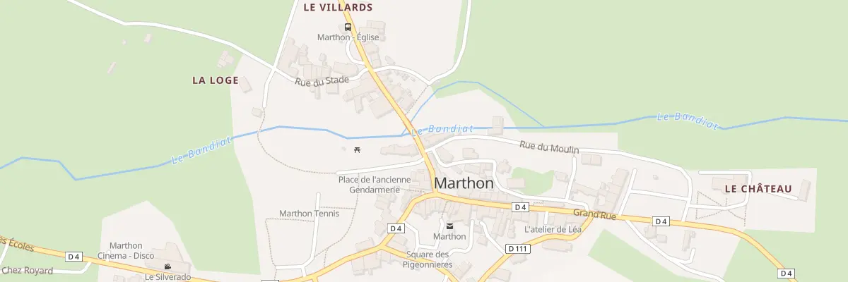 Plan du 6 Rue du Faubourg St Martin à Marthon