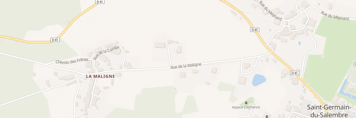 Plan du 28 Rue de la Maligne à Saint-Germain-du-Salembre