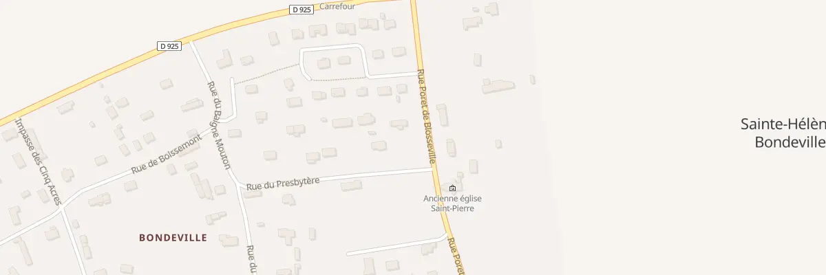 Plan du 1 Rue Poret de Blosseville à Sainte-Hélène-Bondeville