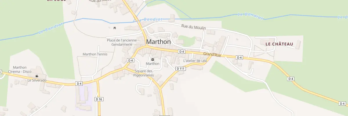 Plan du 22 Rue Grand Rue à Marthon