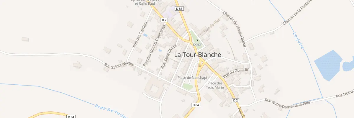Plan du 14 Rue de la Halle à La Tour-Blanche-Cercles