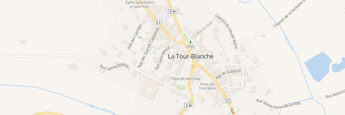 Plan du 12 Rue de la Halle à La Tour-Blanche-Cercles