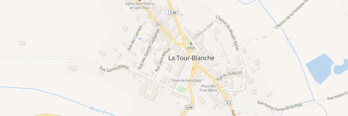 Plan du 10 Rue de la Halle à La Tour-Blanche-Cercles