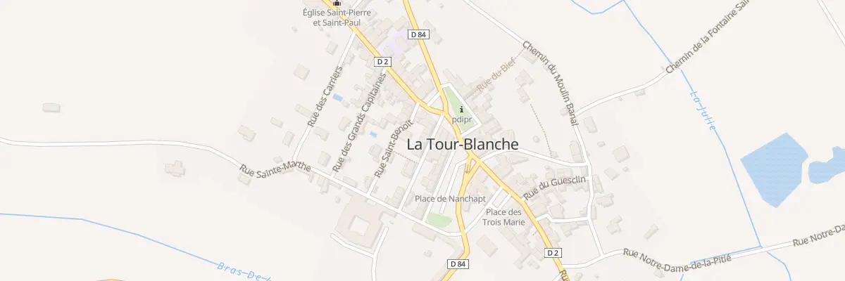 Plan du 8 Rue de la Halle à La Tour-Blanche-Cercles
