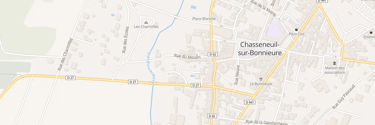 Plan du 9 Rue du Moulin à Chasseneuil-sur-Bonnieure