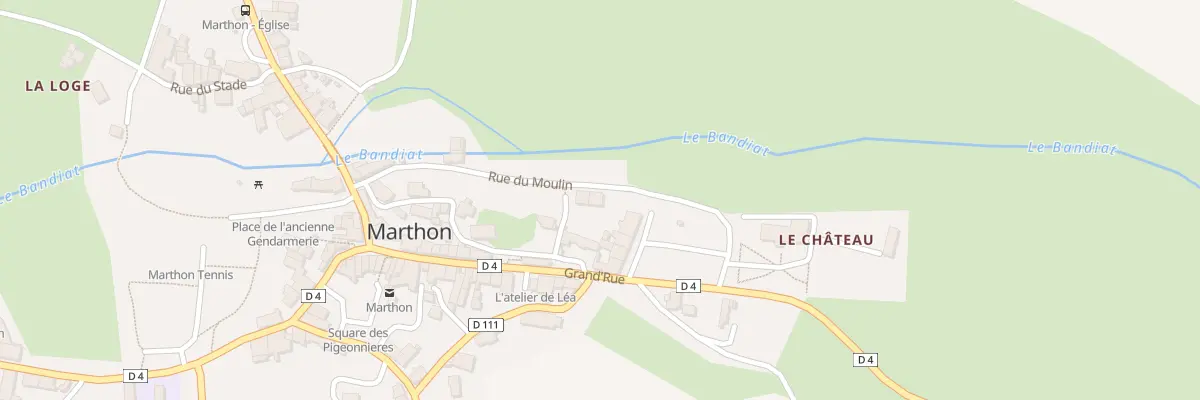 Plan du 6 Rue du Moulin à Marthon