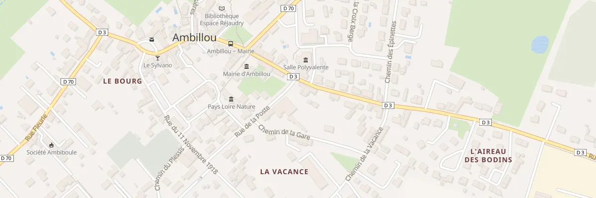 Plan du 1 Rue de la Poste à Ambillou