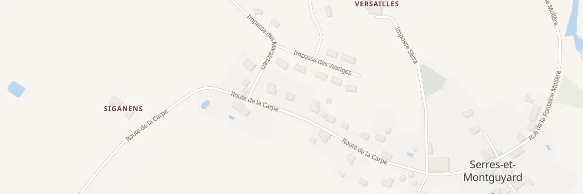 Plan du 9998 Versailles à Serres-et-Montguyard