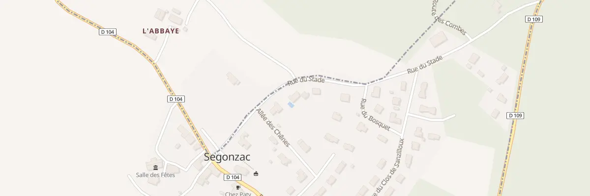 Plan du 7 Rue du Stade à Segonzac
