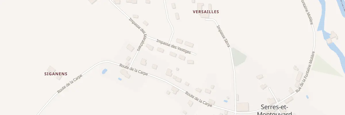Plan du 9 Versailles à Serres-et-Montguyard