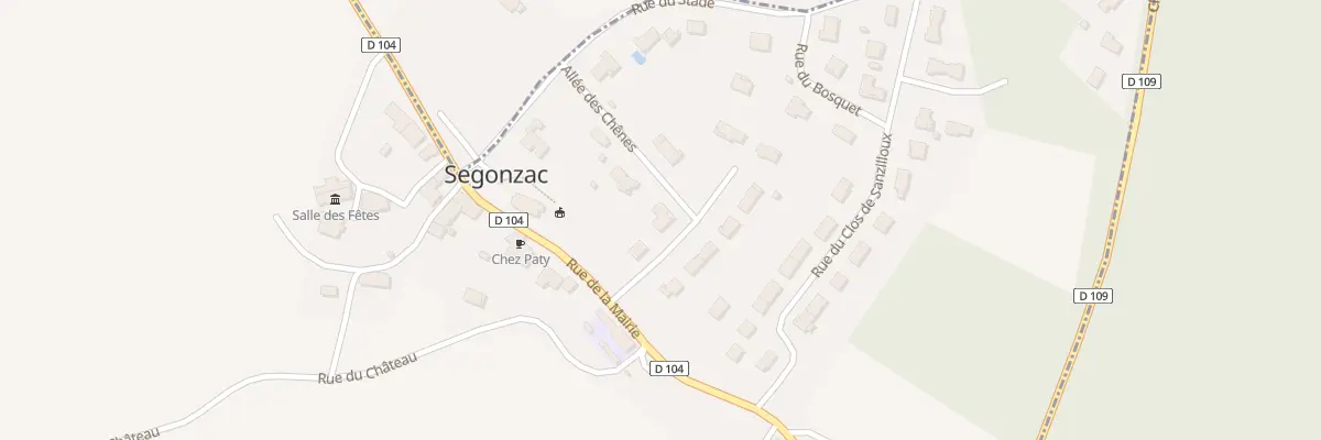 Plan du 1020 Aux Clos de Sanzilloux à Segonzac