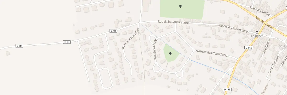 Plan du 27 Rue du Vingt Quatre Aout à Thiberville